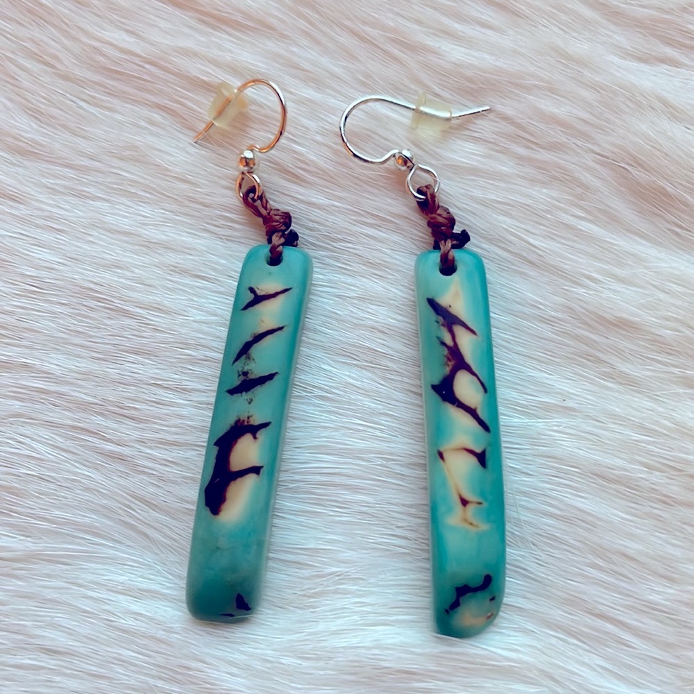 Turquoise Earrings Hawaiian Dangles